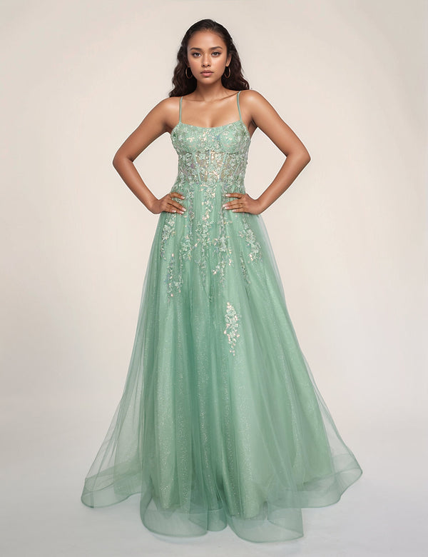 Nina Canacci 1587 Prom Long Formal A Line Lace Dress