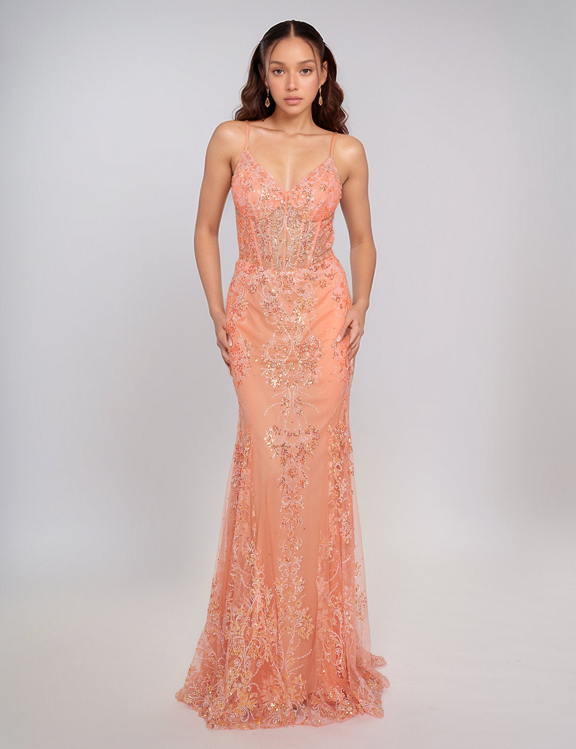 Nina Canacci 1562 Fitted Long Prom Formal Dress