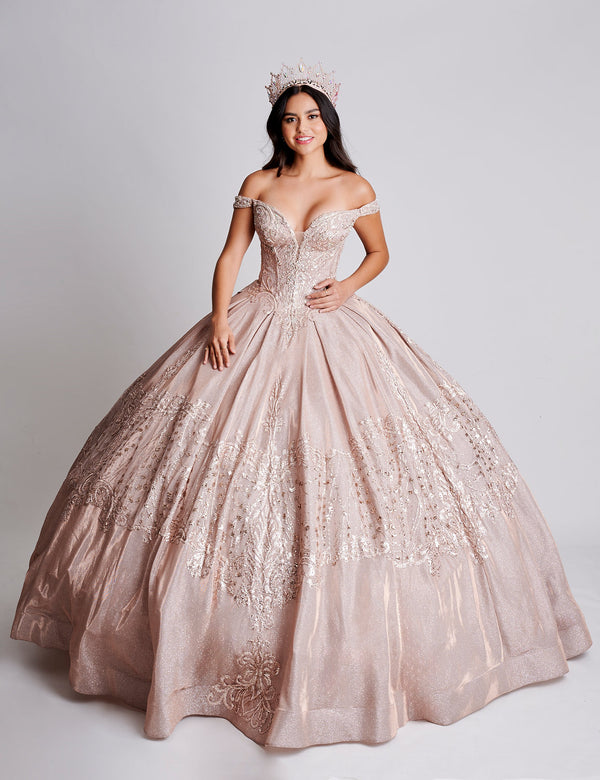 Nina Canacci Q108 Ball Gown Print Long Quinceanera Dress