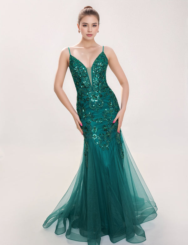 Nina Canacci 1576 A Line Long Formal Lace Prom Dress