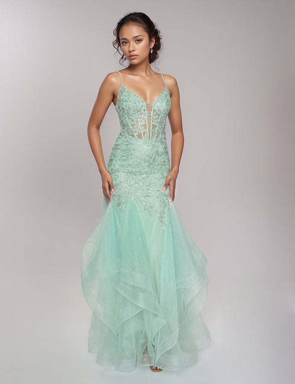 Nina Canacci 6637 Long Formal Prom A Line Dress
