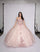Quinceniera Dresses Long Floral Ball Gown Quinceanera Dress Blush