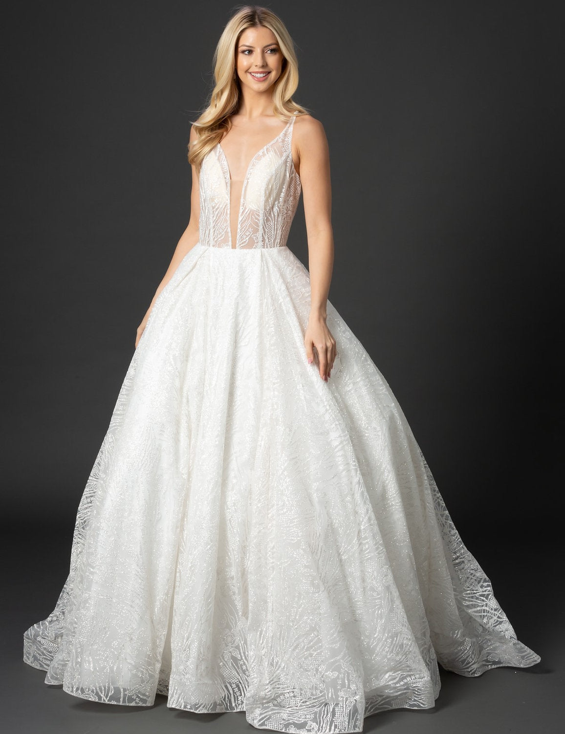 Nina Canacci 8202 Long Bridal Gown Simple Wedding Dress
