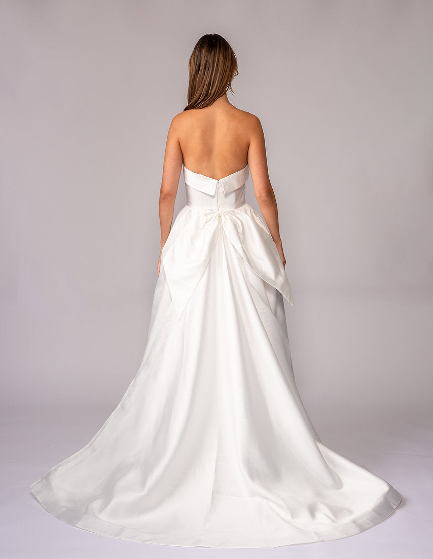 Wedding Dresses Long A Line Slit Wedding Dress Nina Canacci 6703 Ivory