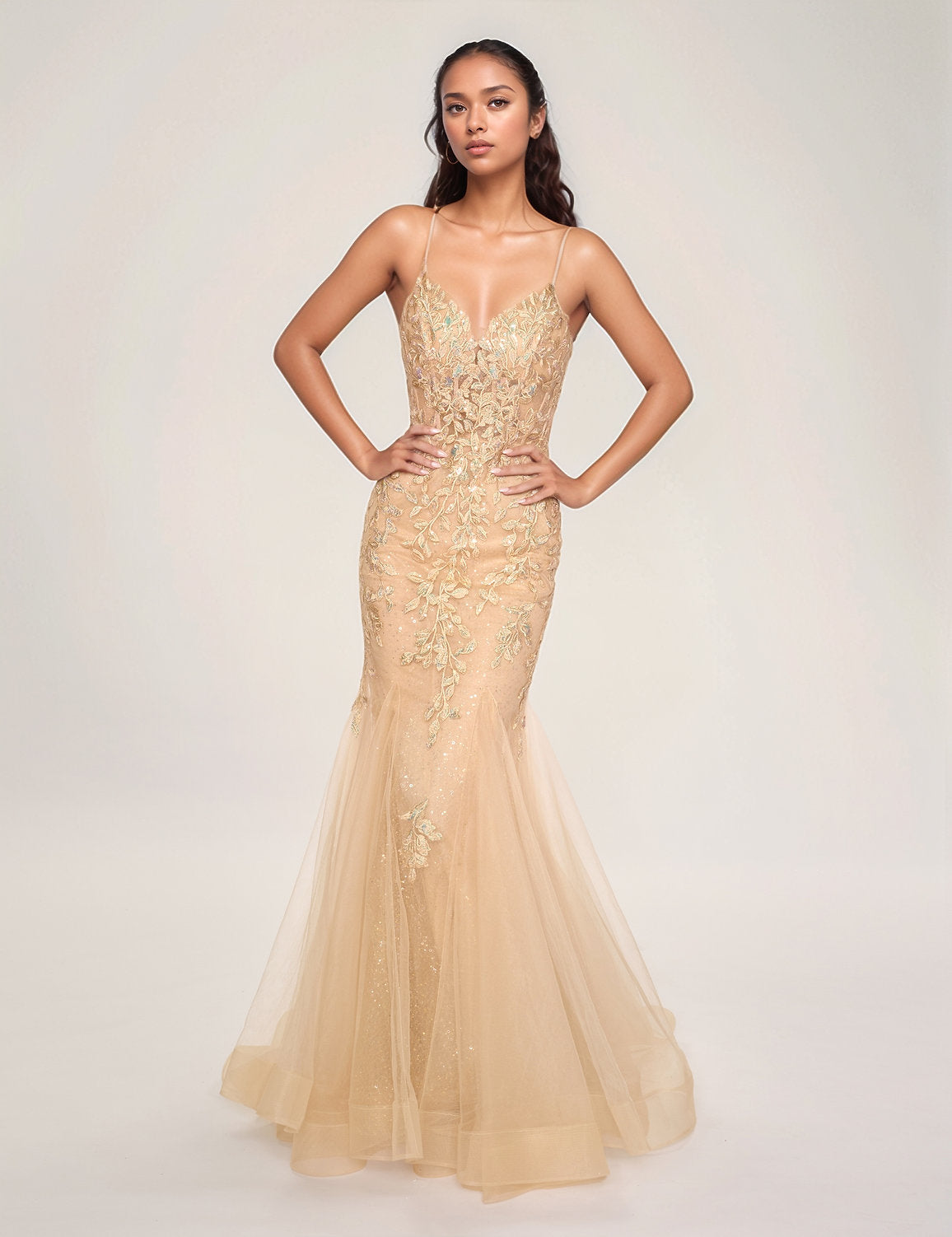 Nina Canacci 7602 Long Prom Formal Mermaid Dress
