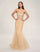 Prom Dresses Long Prom Formal Mermaid Dress Champagne