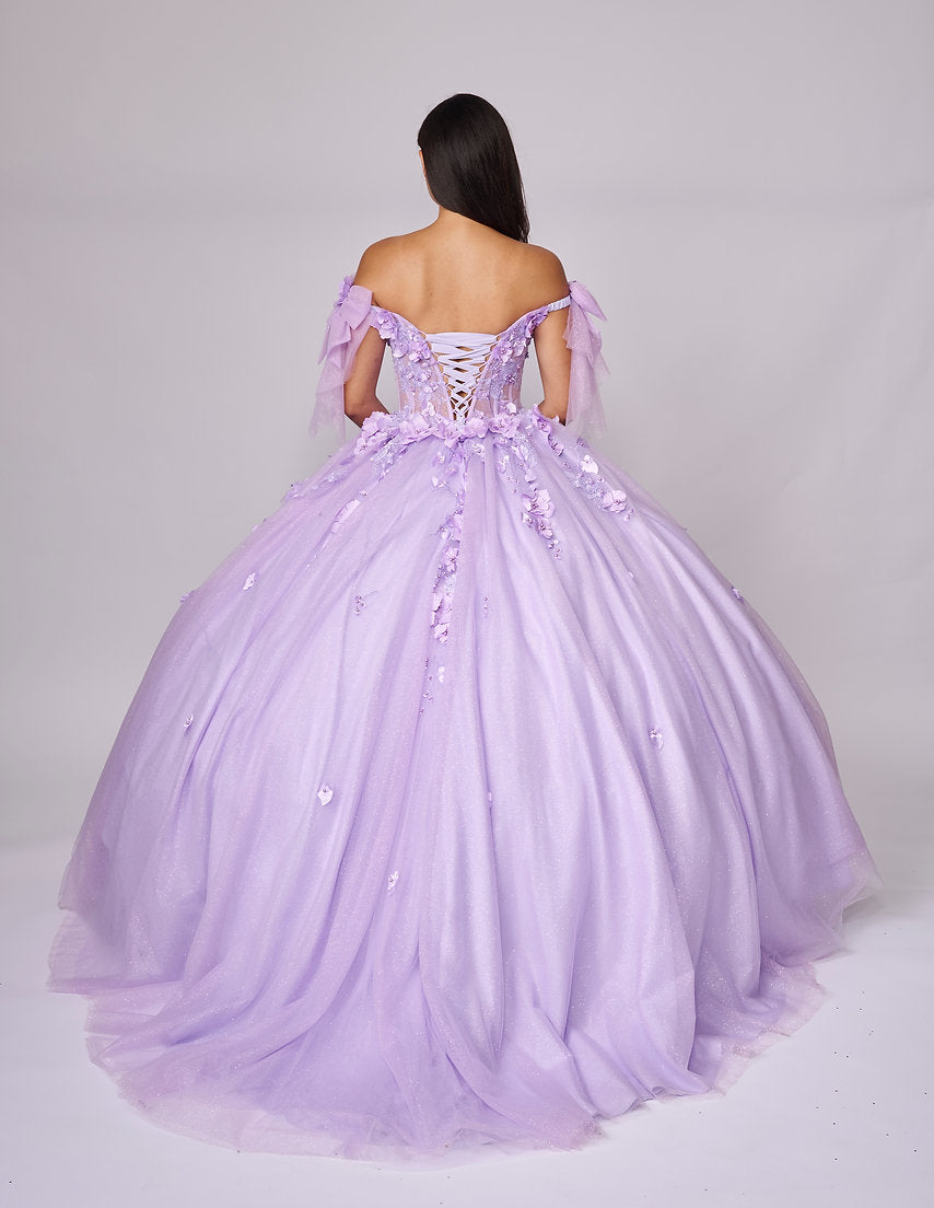 Quinceniera Dresses Long Floral Ball Gown Quinceniera Dress Nina Canacci Q2029 Lilac