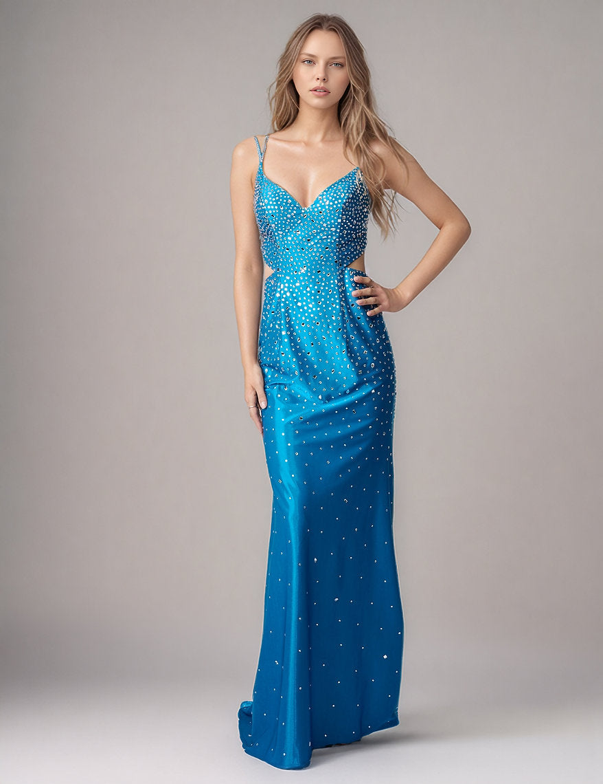 Formal Long Beaded Prom Dress Nina Canacci 1611