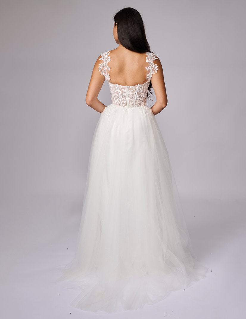Wedding Dresses Beaded Long A Line Sequin Bridal Wedding Dress Nina Canacci 5400 Ivory