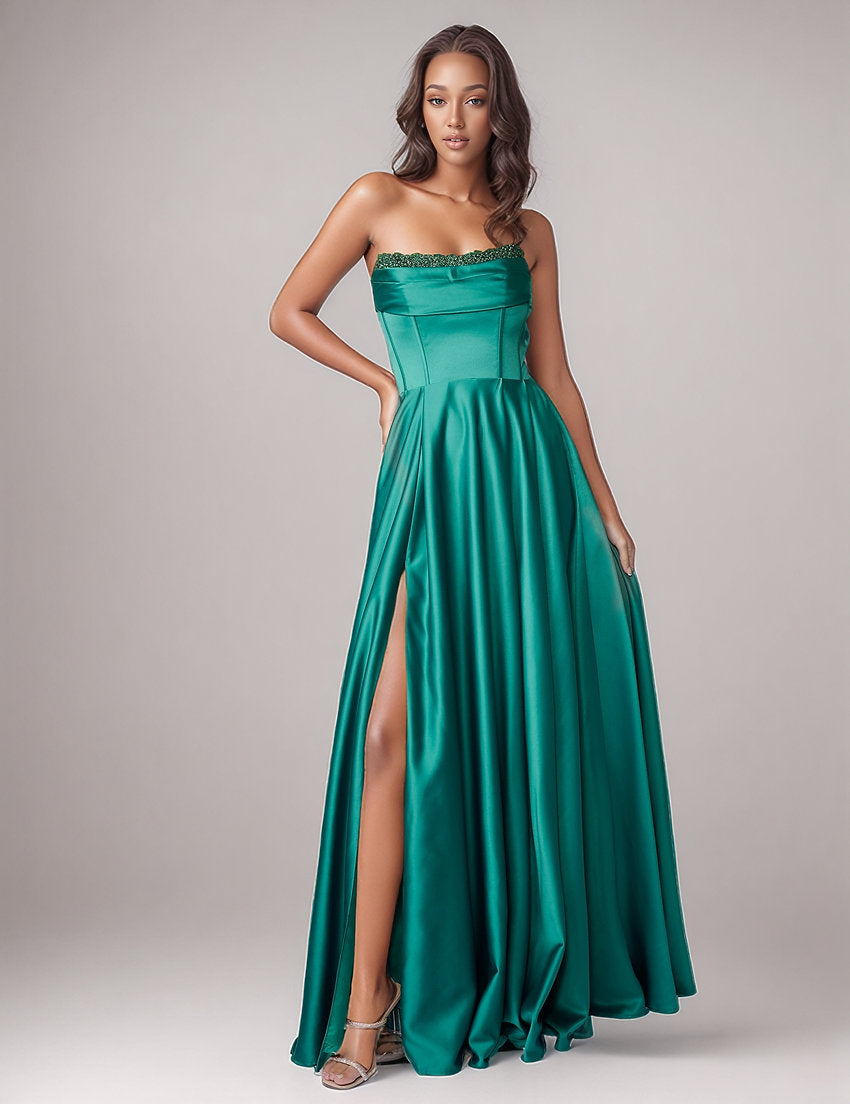 Prom Dresses Long A Line Formal Corset Prom Dress Nina Canacci 6718 Green