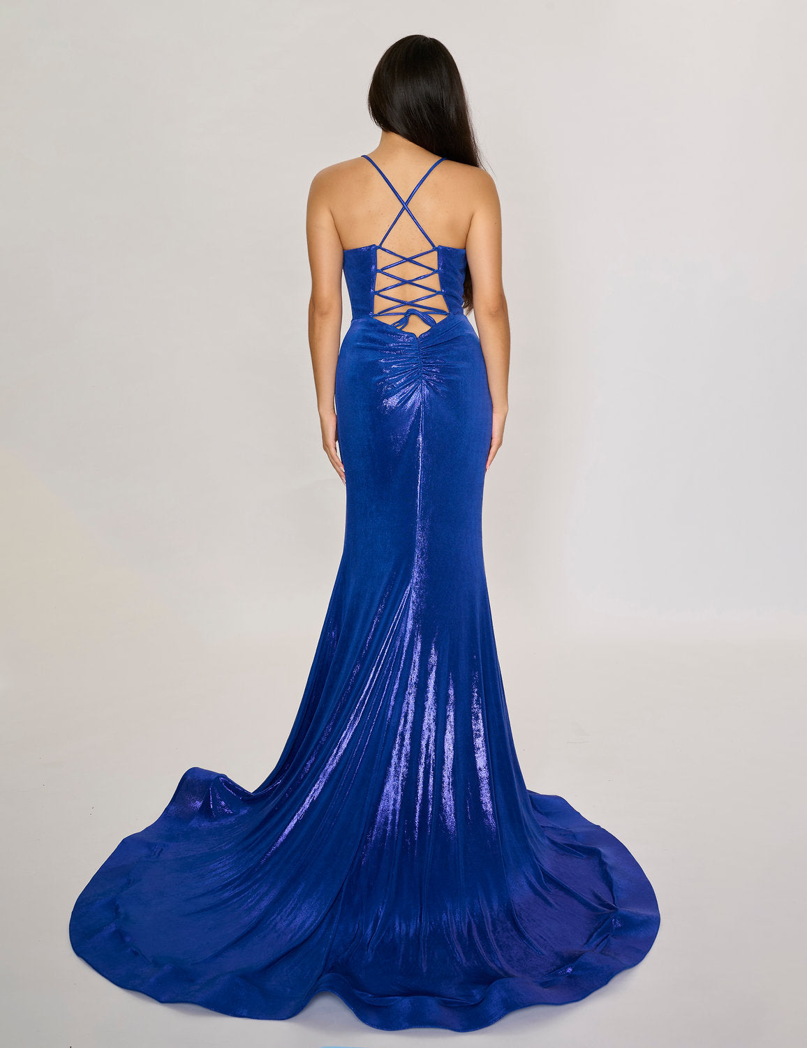 Nina Canacci 7604 Fitted Slit Formal Long Prom Dress