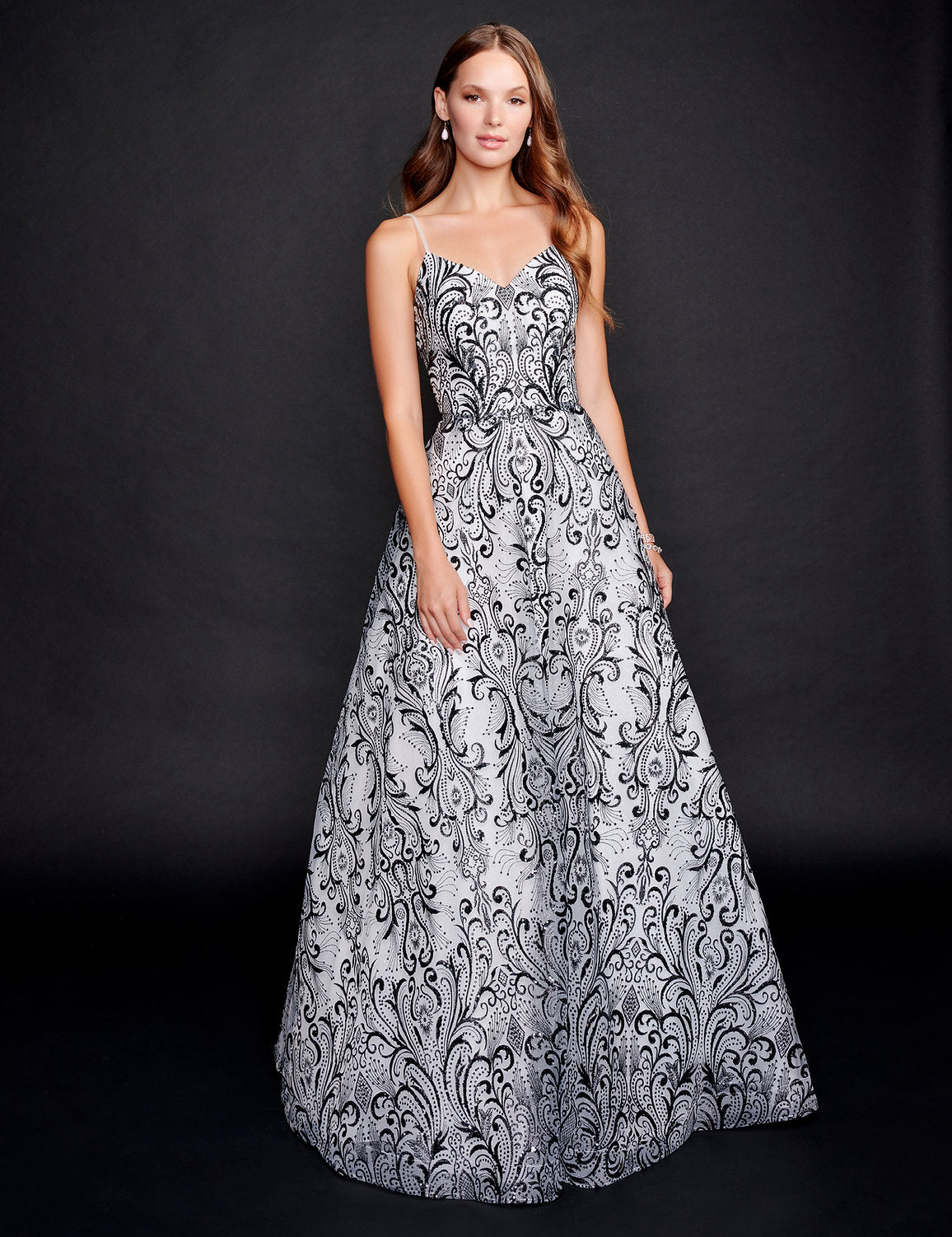 Nina Canacci 4304 A Line Long Prom Formal Dress