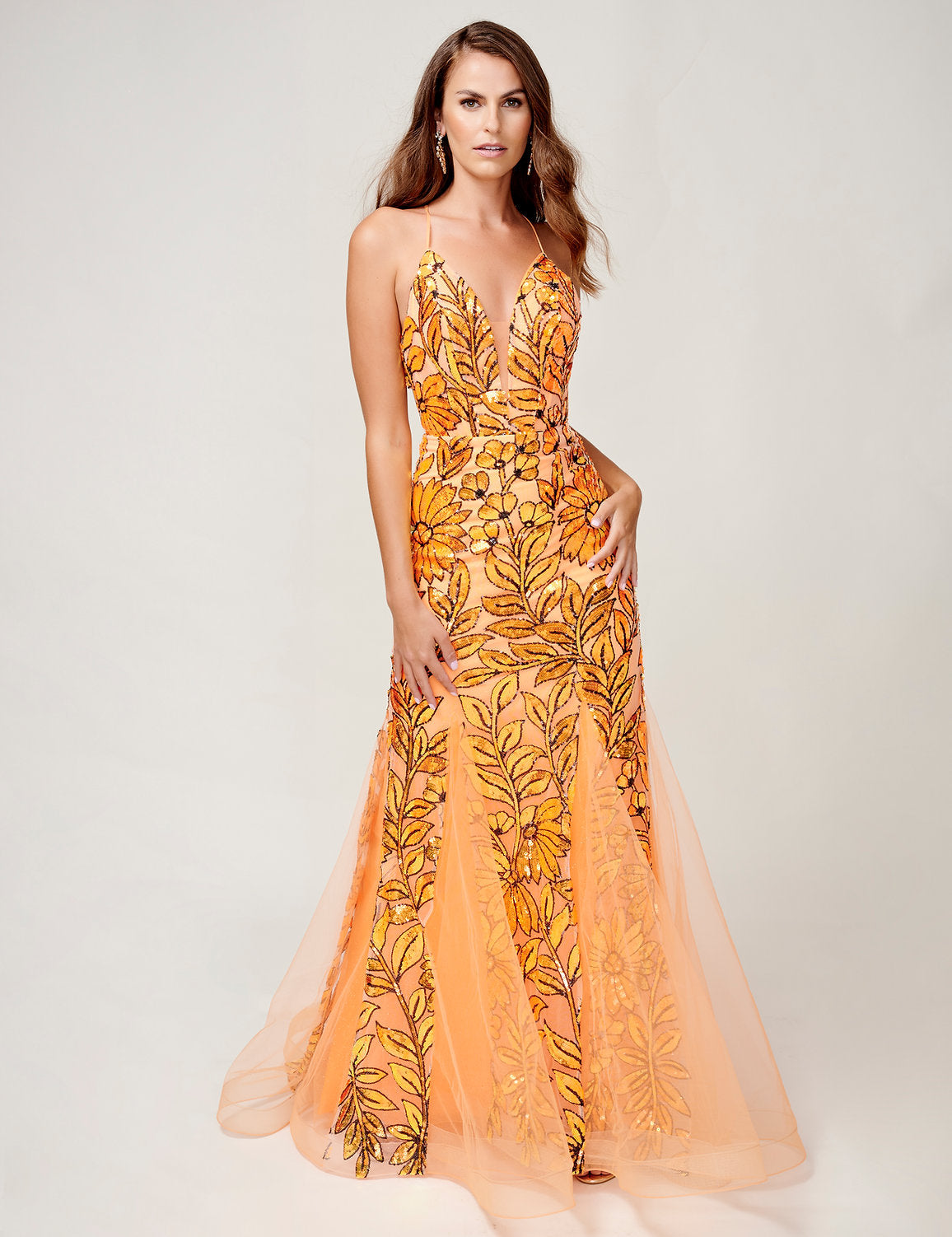 Nina Canacci 8236 Formal Long Prom Mermaid Sequin Dress
