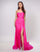 Prom Dresses Prom Long Pleated Formal Evening Dress Hot Pink