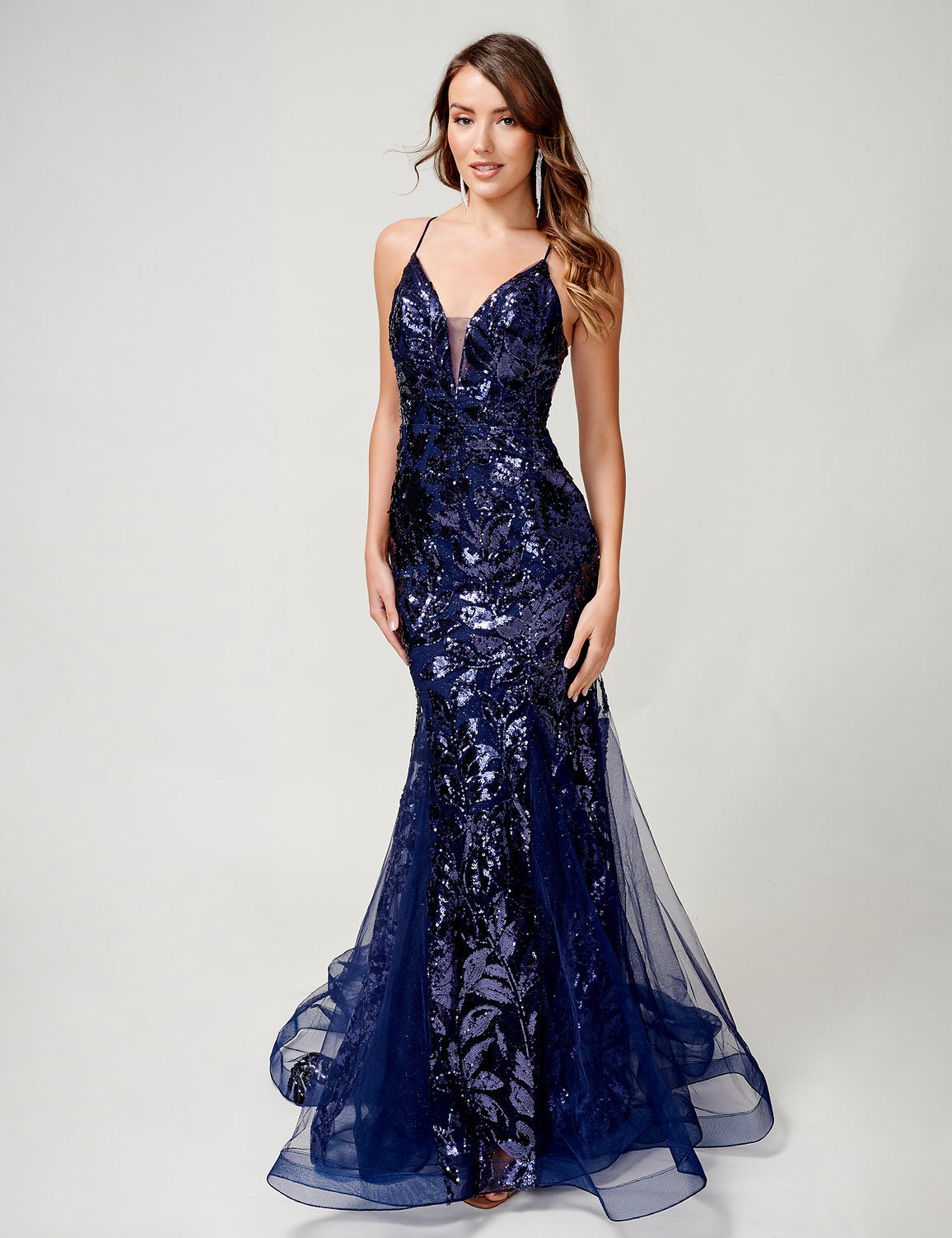 Nina Canacci 8236 Formal Long Prom Mermaid Sequin Dress