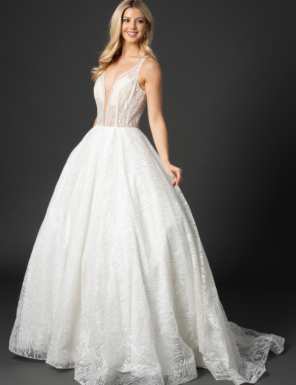 Nina Canacci 8202 Long Bridal Gown Simple Wedding Dress