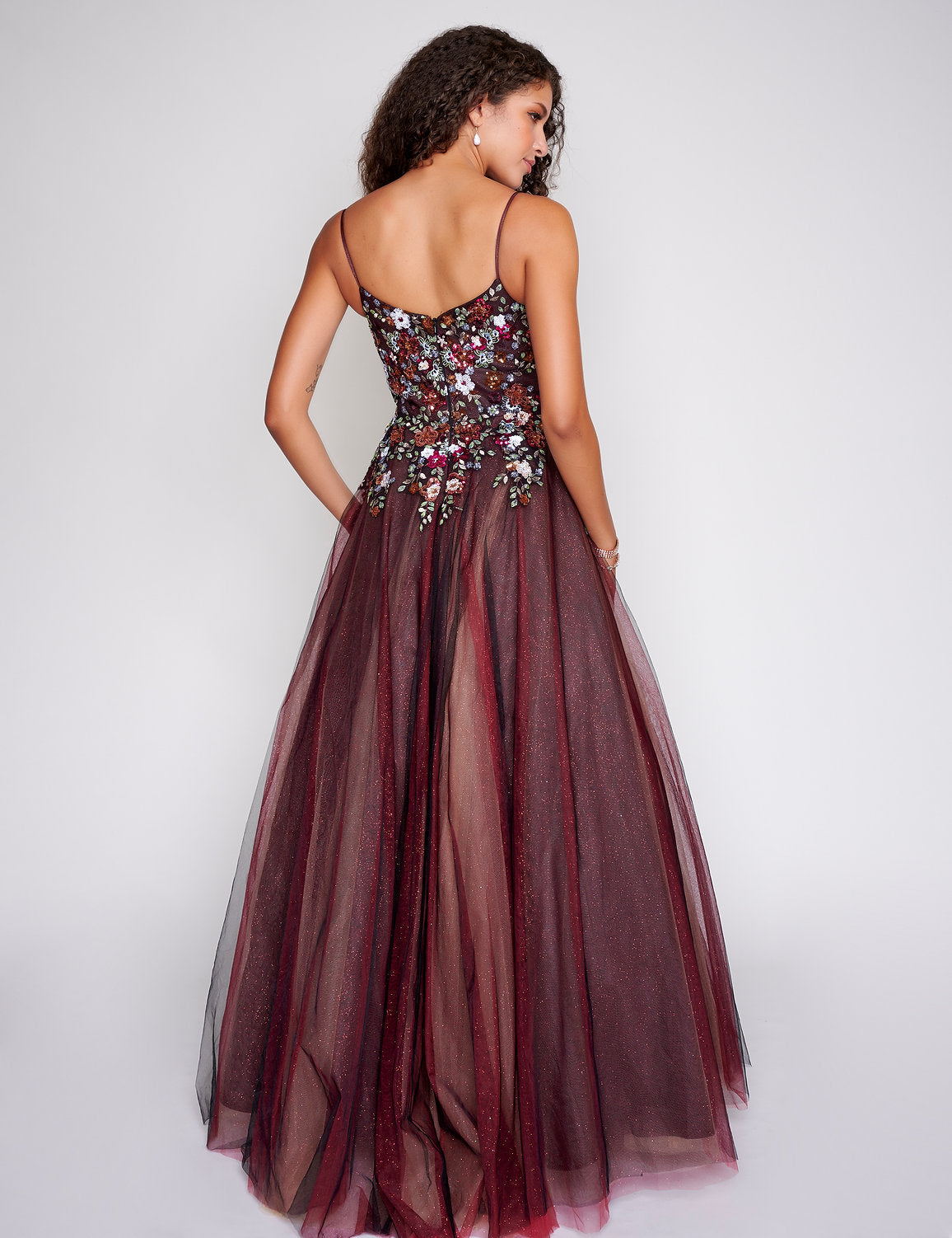 Nina Canacci 3206 A Line Long Formal Lace Prom Dress