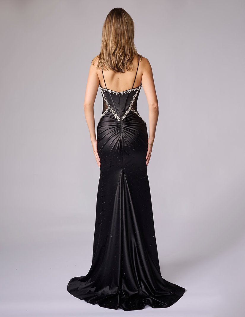 Prom Dresses Beaded Long Formal Mermaid Prom Dress Nina Canacci 4452 Black