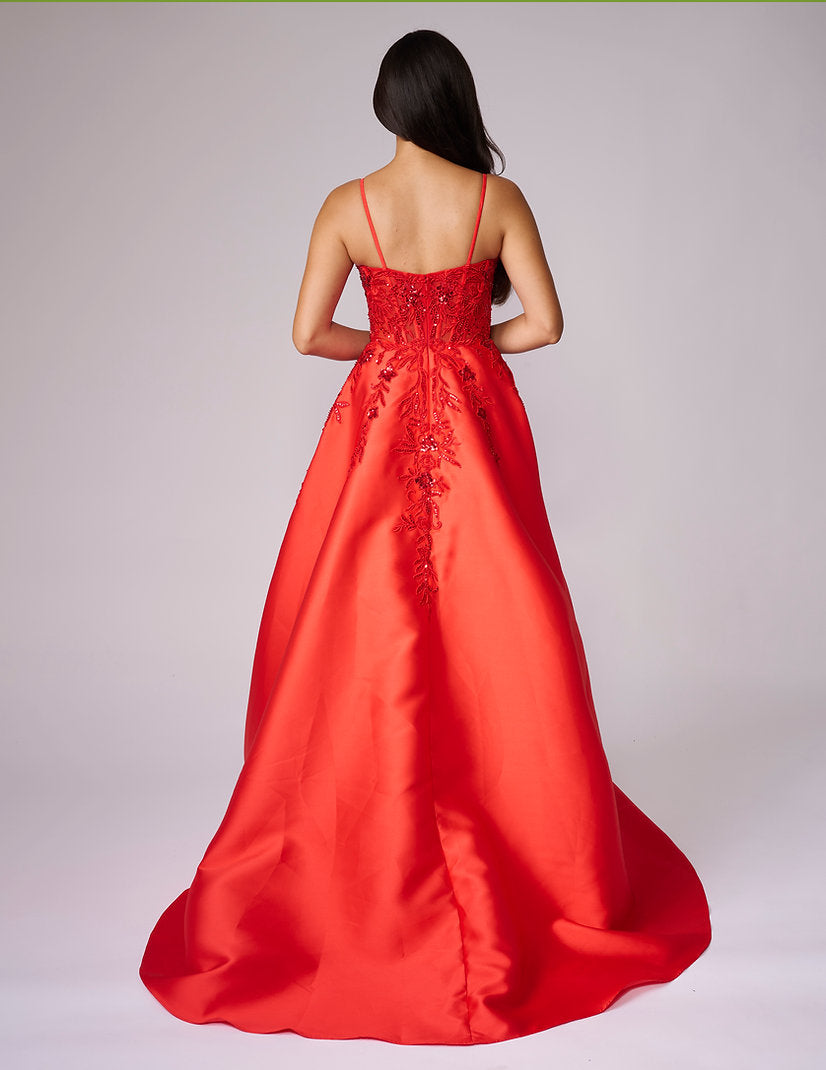 Prom Dresses Long Formal Lace Applique A Line Prom Dress Nina Canacci 3282 Red