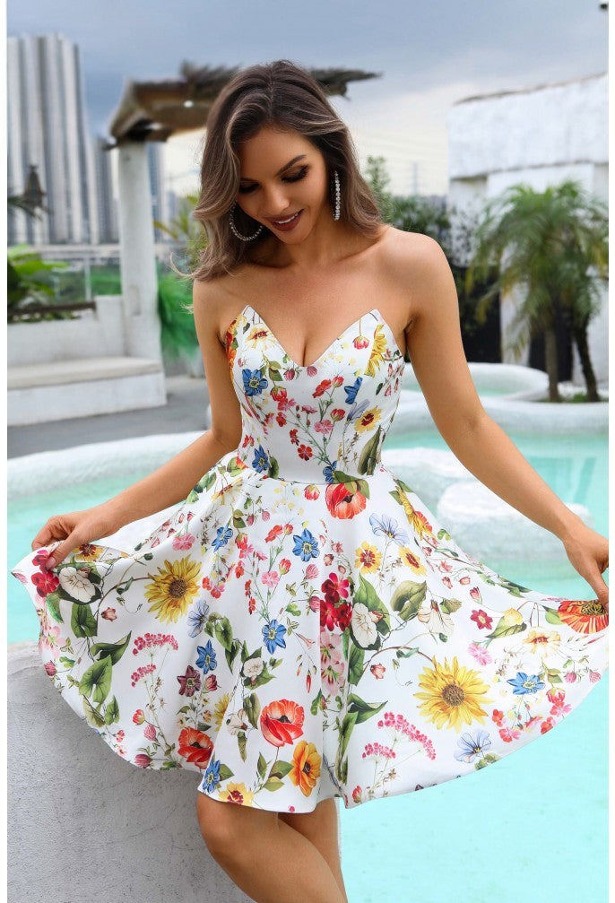 Terani Couture 251P4374 Homecoming A Line Floral Short Prom Dress