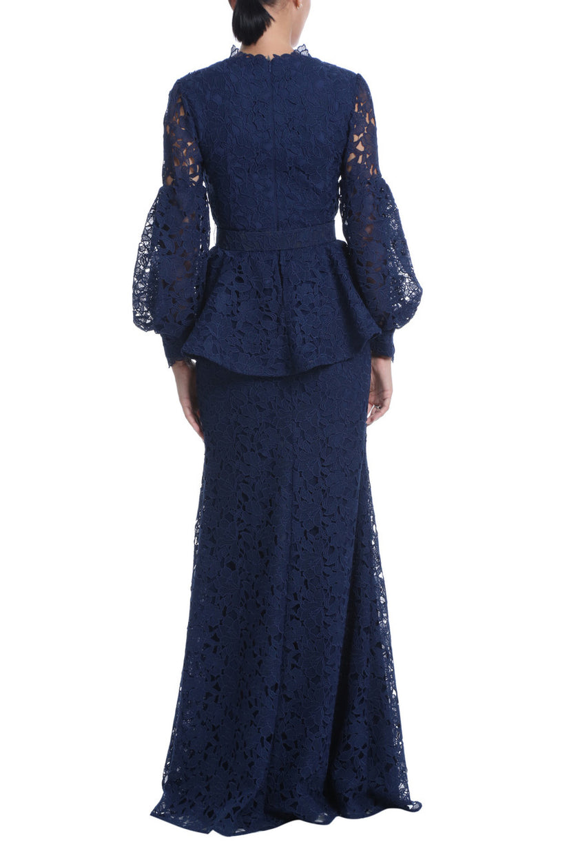 Badgley Mischka EG3009 Formal Long Sleeve Lace Dress