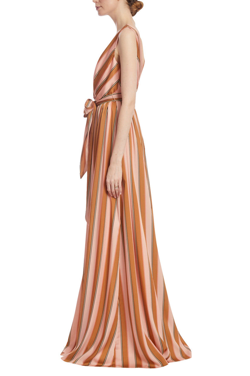 Badgley Mischka EG3569 Long Formal Stripe Evening Dress