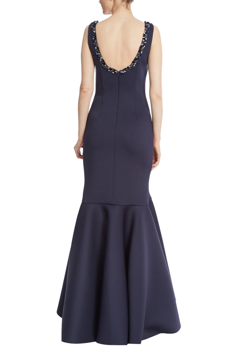 Badgley Mischka EG3823 High Low Beaded Formal Bodycon Dress