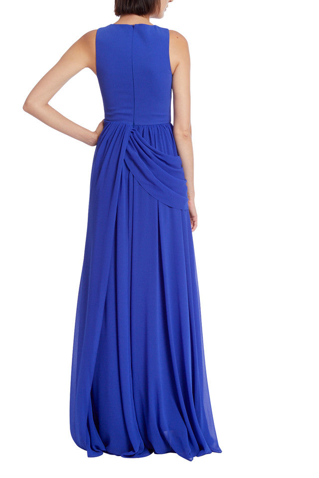 Badgley Mischka EG3903 Long Formal Pleaded Dress