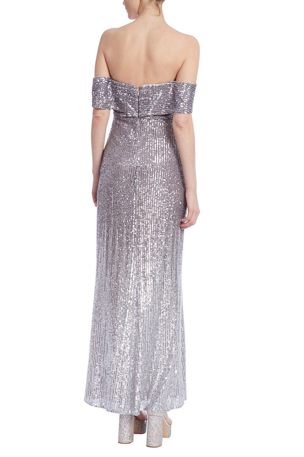Prom Dresses Long Sequin Dress Pewter