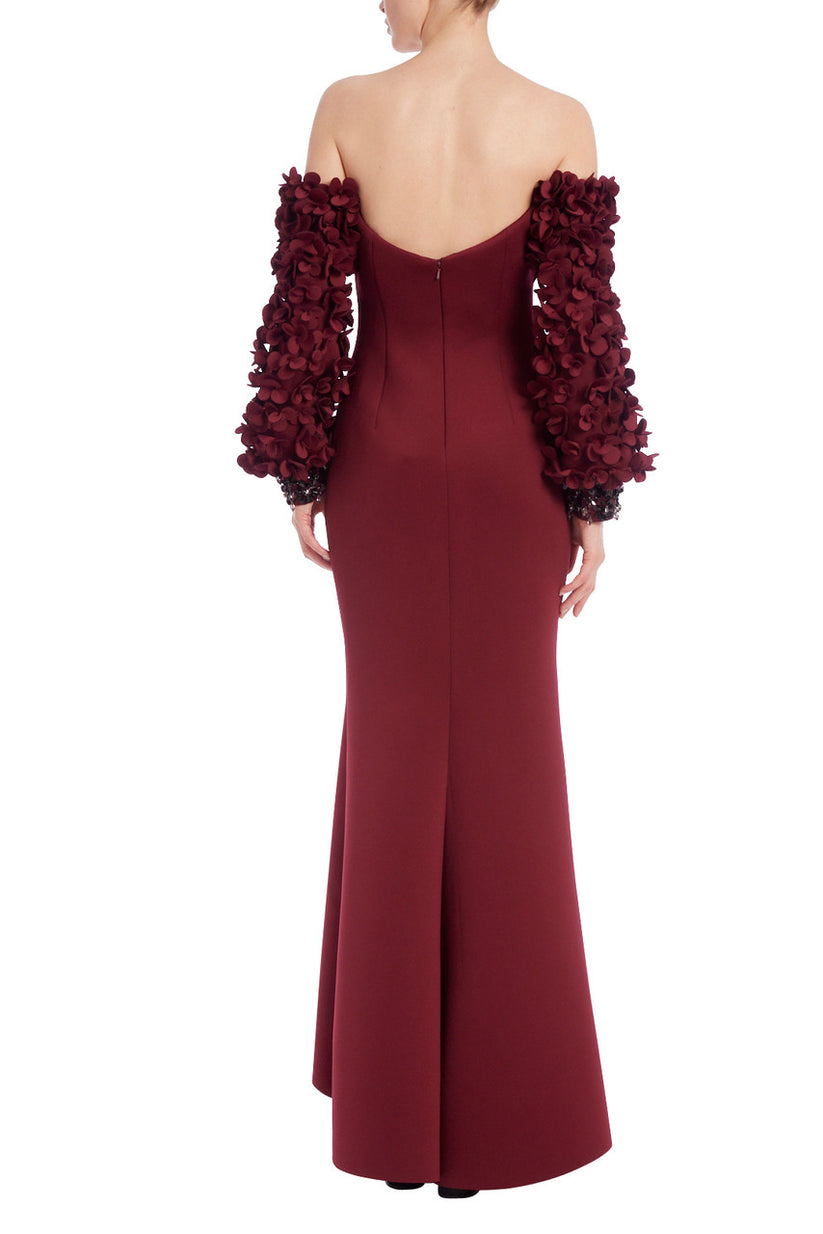Badgley Mischka EG4083 Long Formal Petal Evening Gown