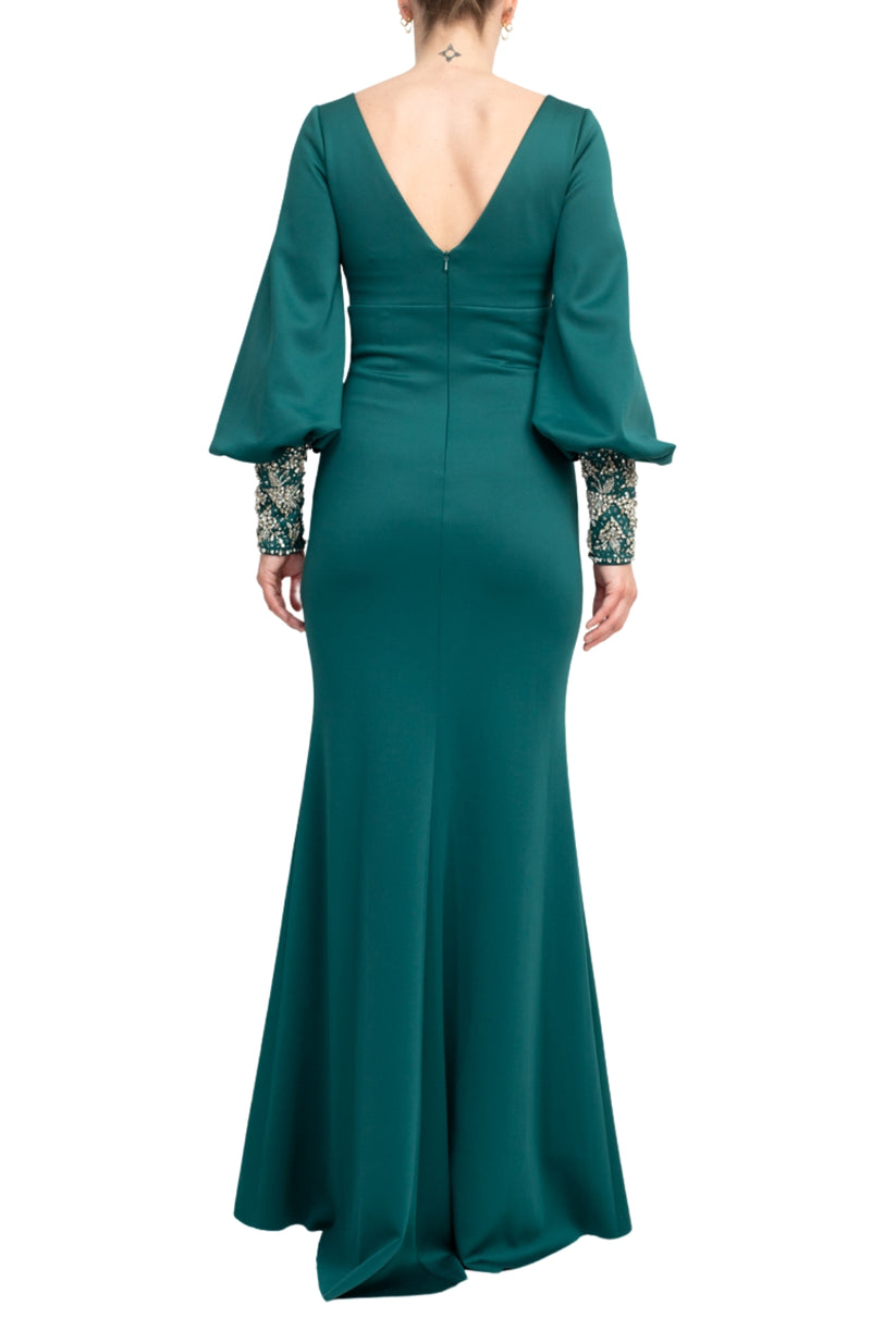 Badgley Mischka EG4094 Fitted Long Sleeve Formal Dress