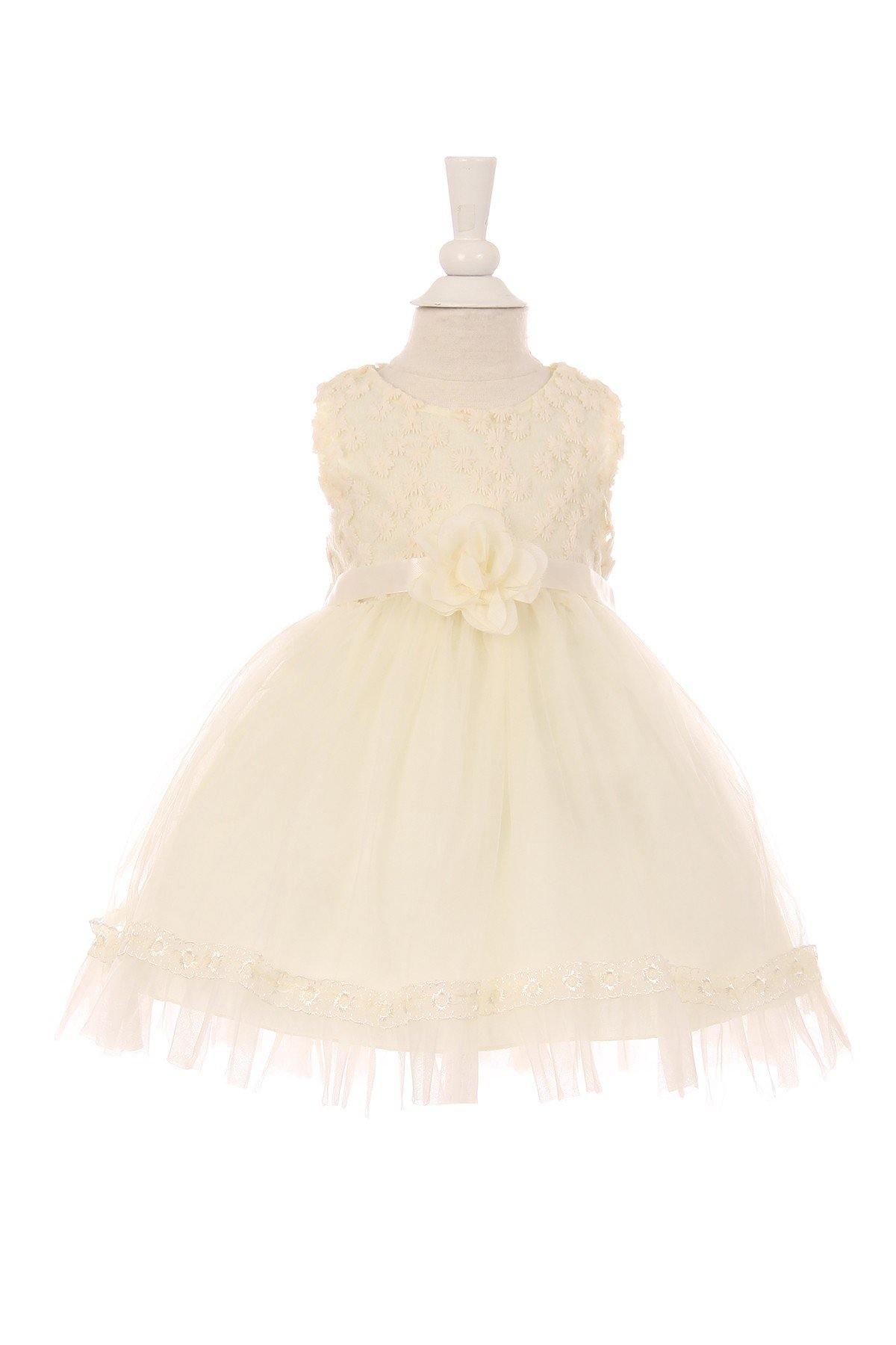 Elegant Sleeveless Lace Baby Dress Flower Girls - The Dress Outlet Cinderella Couture