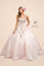 Embroidered Ball Gown Long Prom Dress - The Dress Outlet Nox Anabel