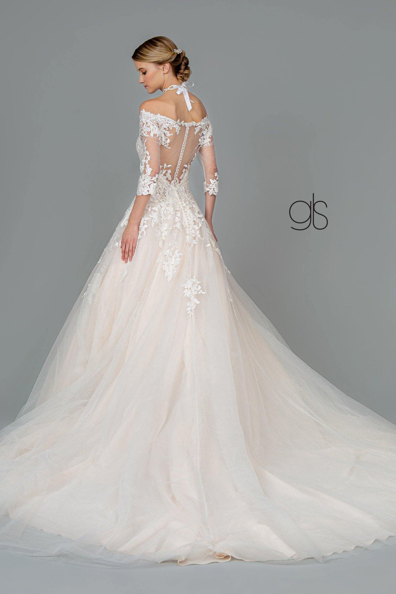 Wedding dress mesh sleeves top