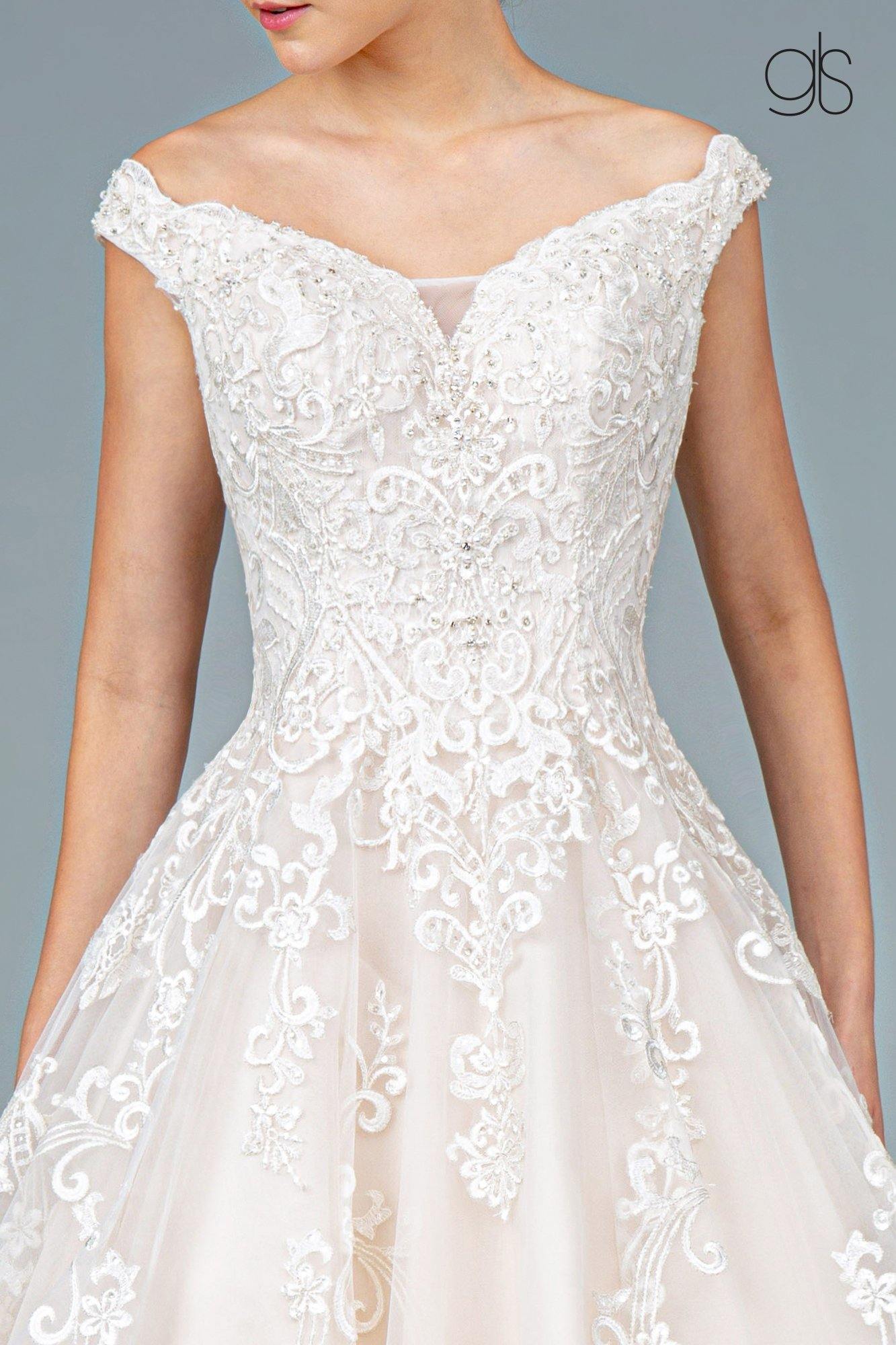 sachin and babi light blue dress Floral Embroidery Wedding Dress: Colorful A-line Tulle Gown