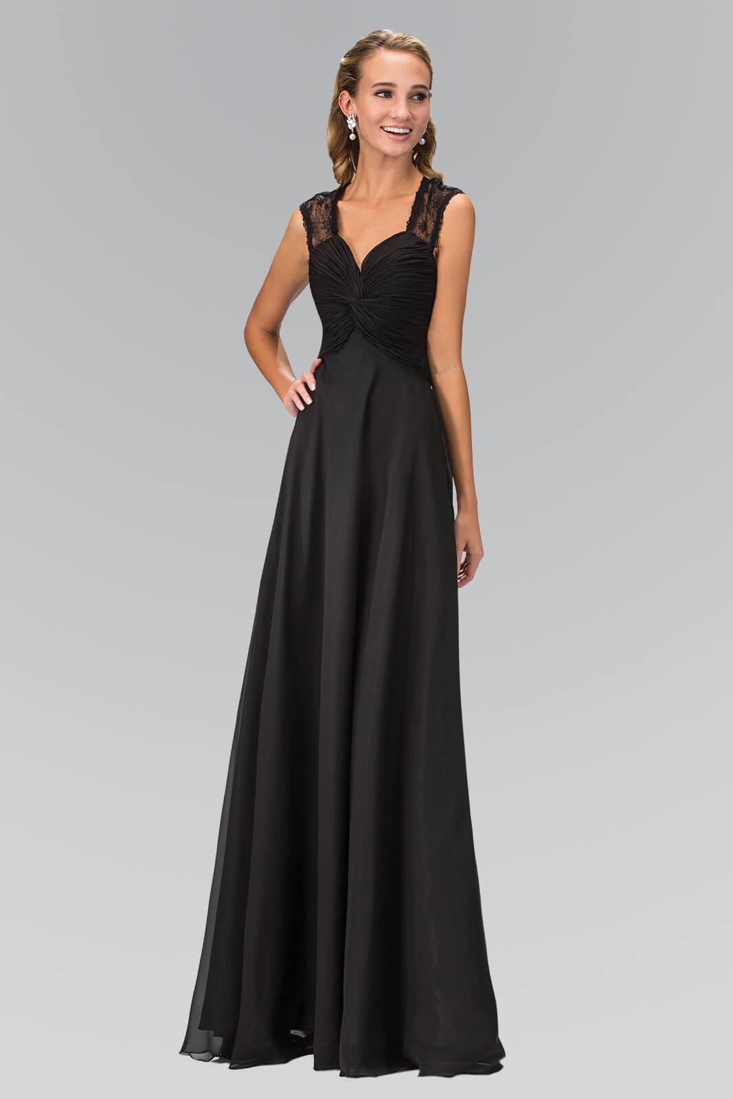 Black Empire Waist Long Prom Dress Formal for $135.99 – The Dress Outlet
