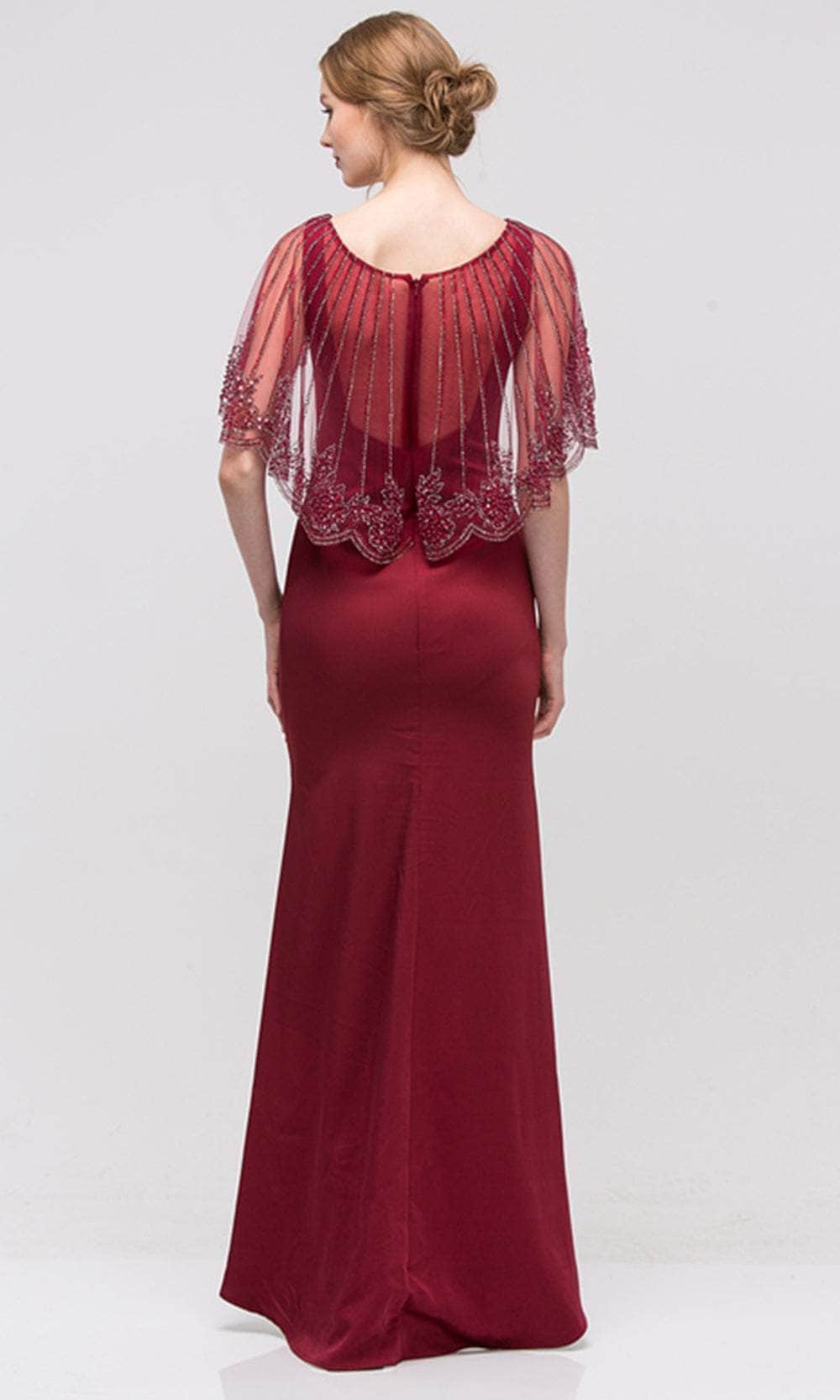 Bateau Floor-Length Crepe Formal Sheath/Column Eureka Fashion 7003