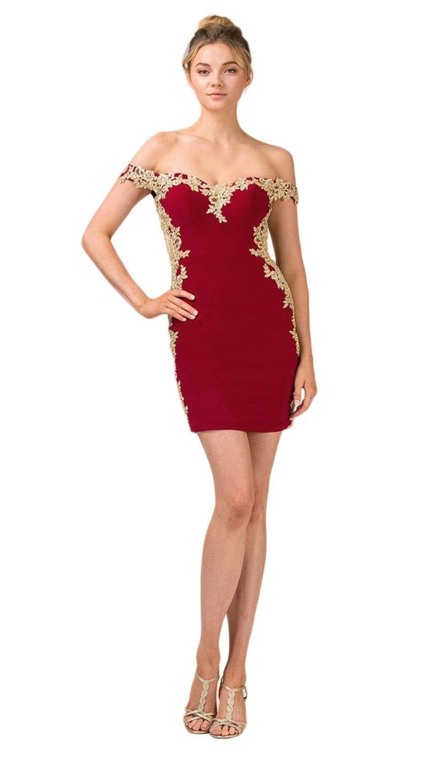 Off-the-Shoulder Mini Lace Cocktail Bodycon Eureka Fashion 7016