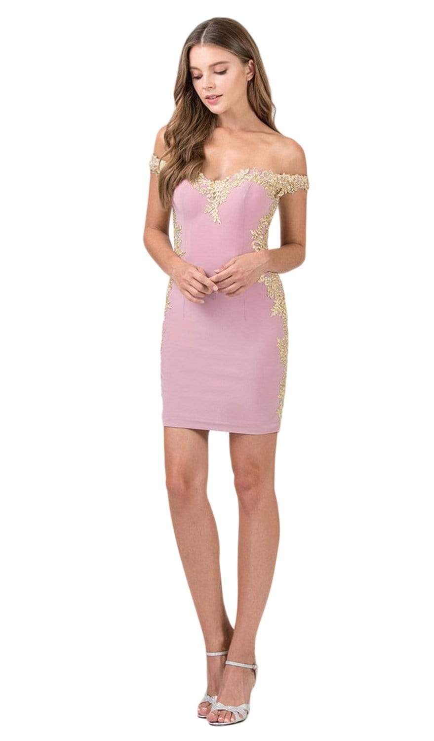 Off-the-Shoulder Mini Lace Cocktail Bodycon Eureka Fashion 7016