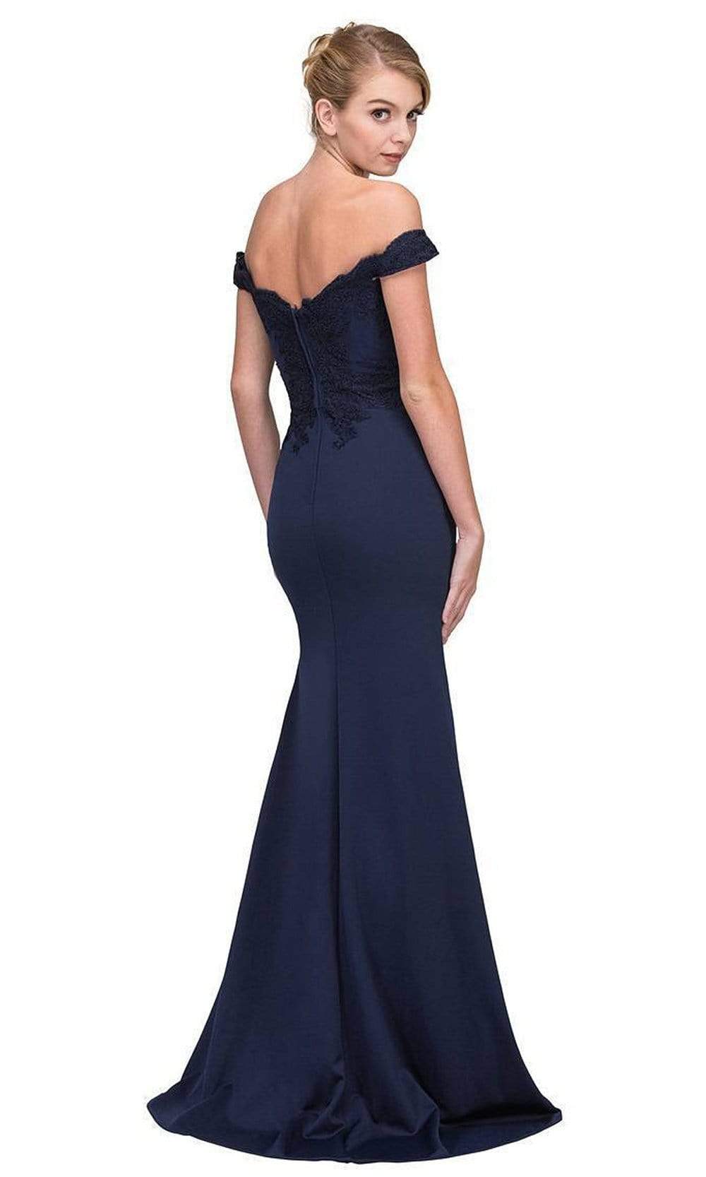 Off-the-Shoulder Floor-Length Jersey Formal Mermaid Dress Eureka Fashion 7100