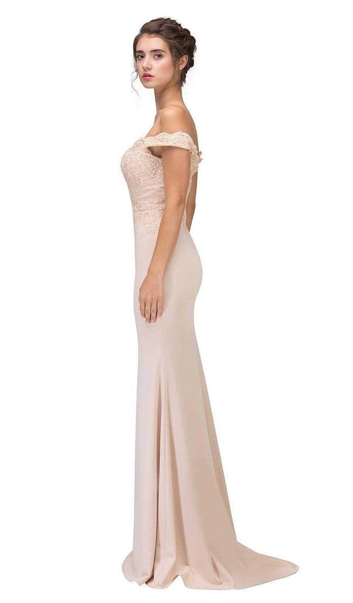 Off-the-Shoulder Floor-Length Jersey Formal Mermaid Dress Eureka Fashion 7100