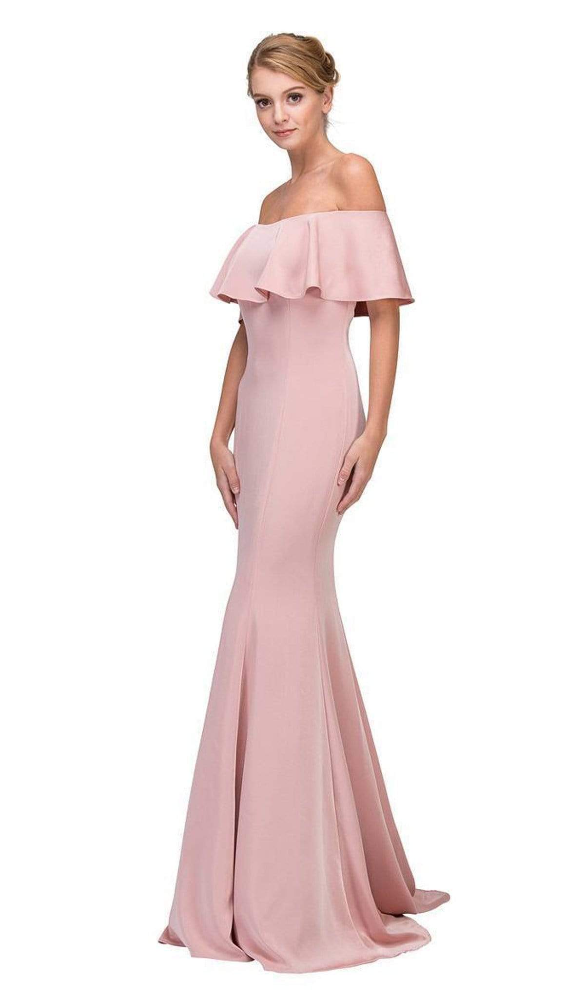 Off-the-Shoulder Floor-Length Jersey Formal Mermaid Dress Eureka Fashion 7113