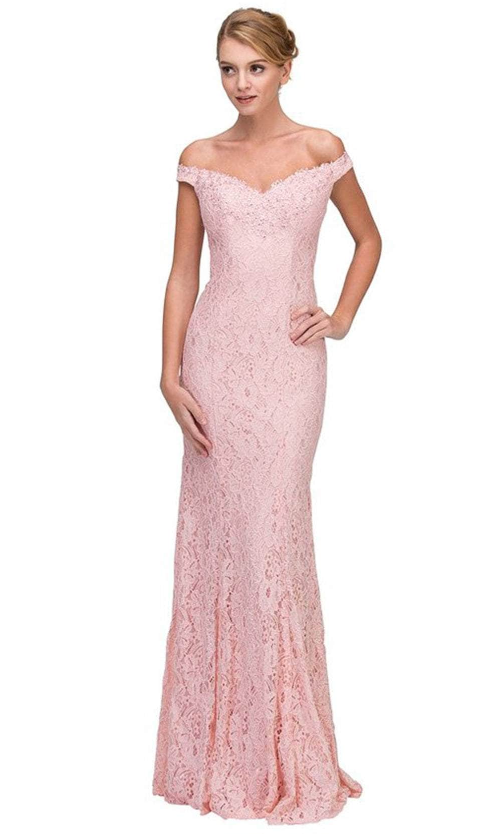 Off-the-Shoulder Floor-Length Lace Prom Mermaid Eureka Fashion 8030