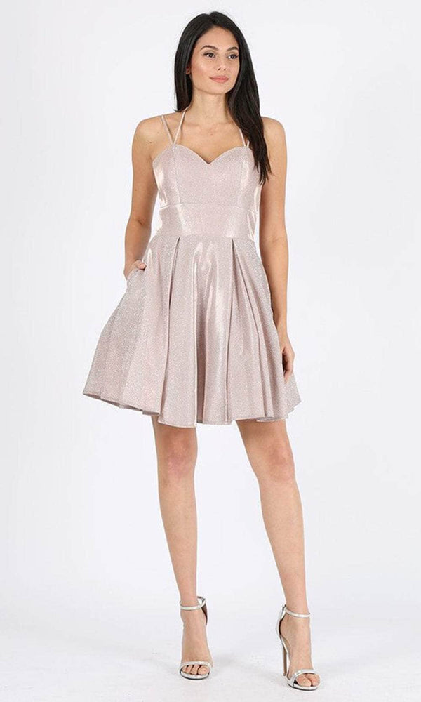 Short Glitter Mini Homecoming A Line Cocktail Dress Eureka Fashion 9988