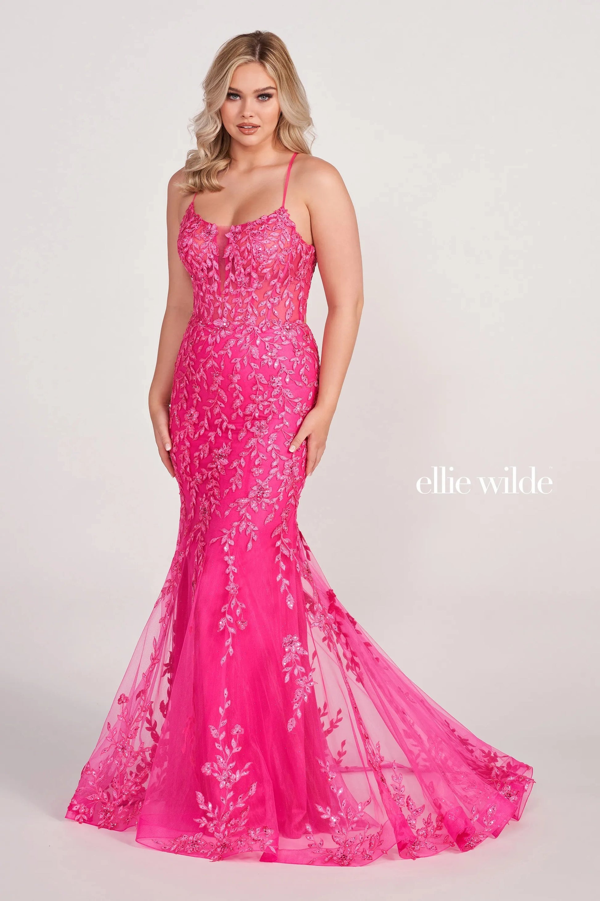 Ellie Wilde EW34090 Mermaid Long Prom Dress