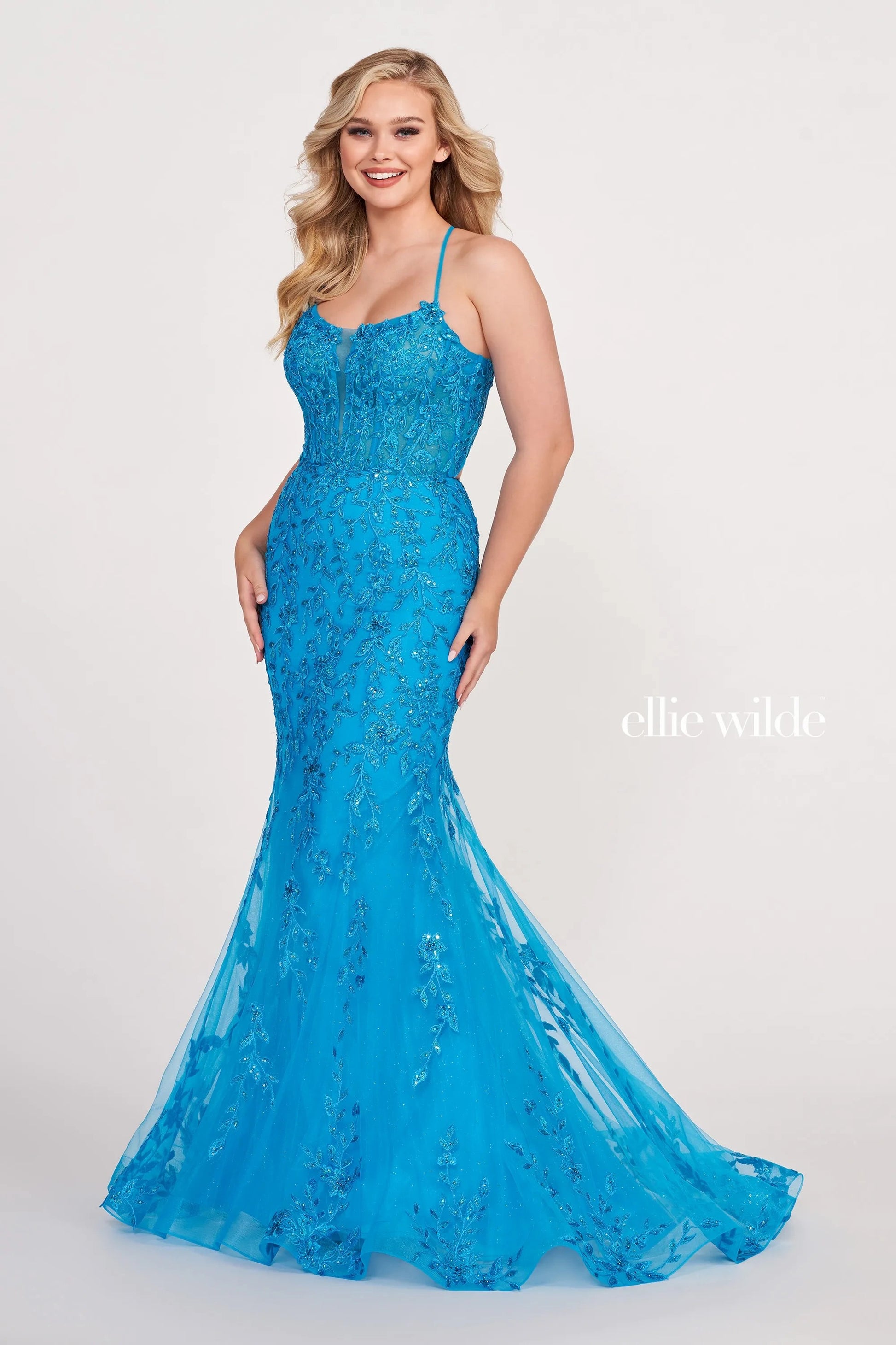 Ellie Wilde EW34090 Mermaid Long Prom Dress