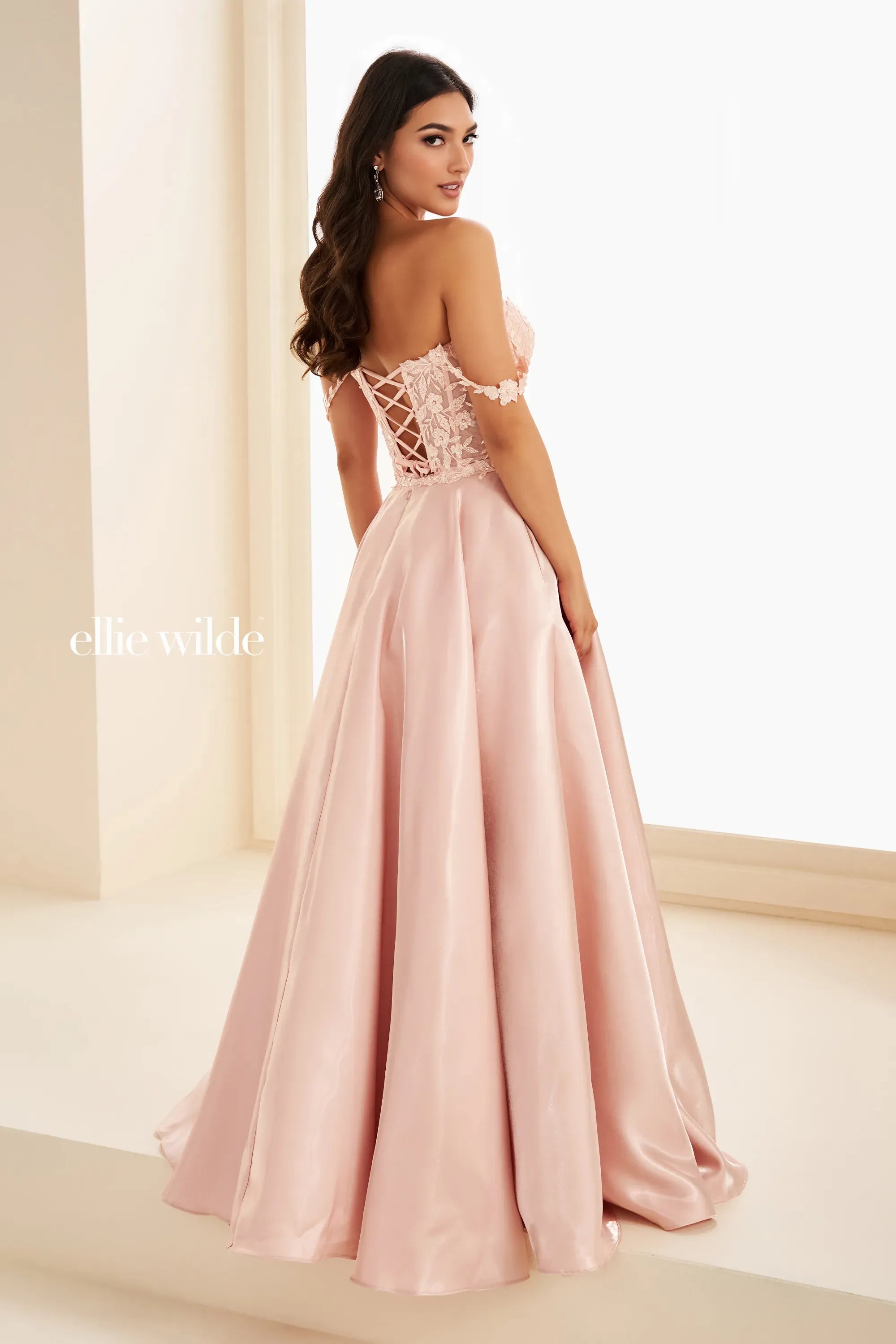 Prom Dresses Floral Long Formal Detachable Overskirt Prom Dress Light Rose