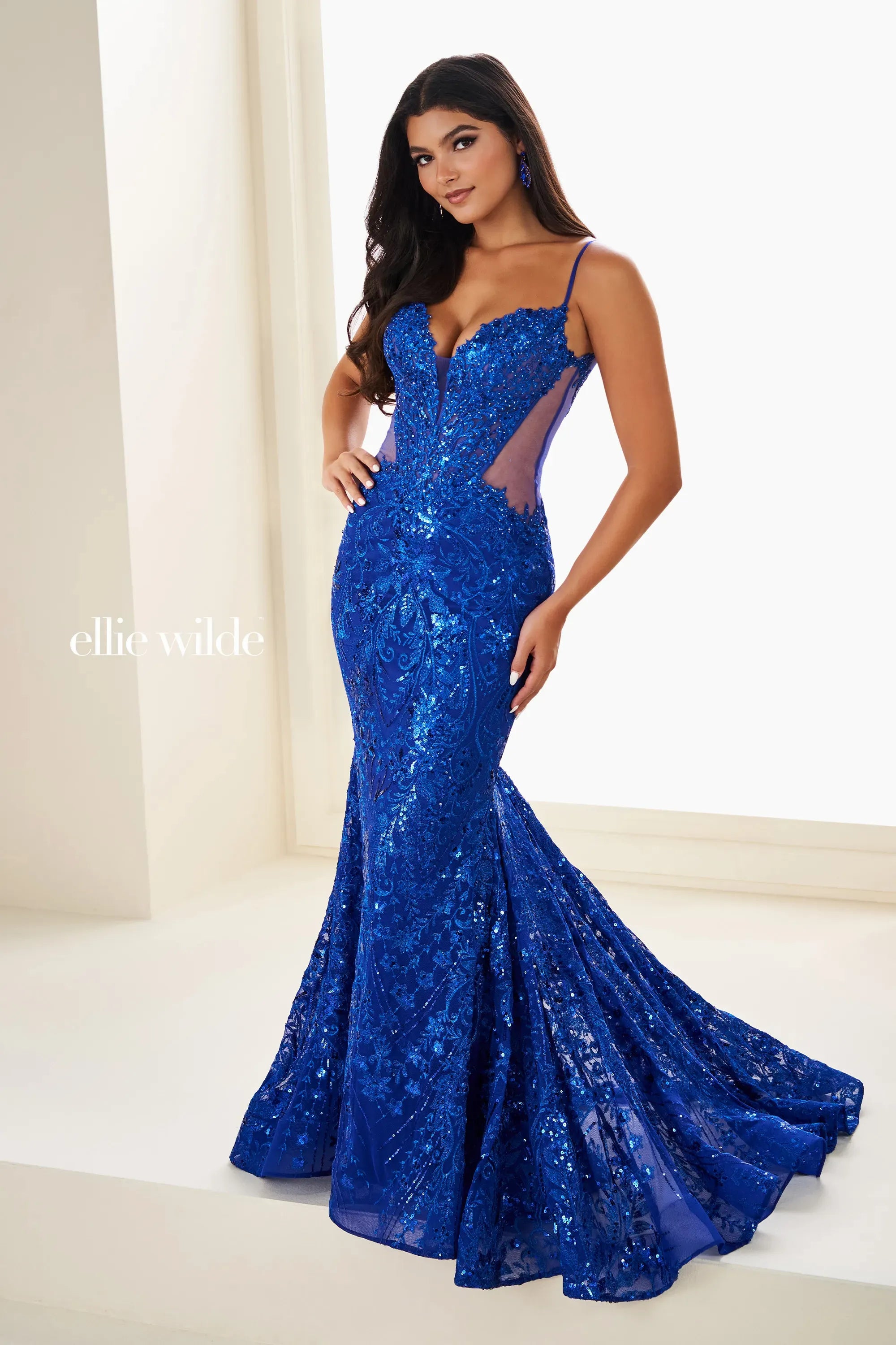 Ellie Wilde 37204 Glitter Beaded Mermaid Long Formal Prom Dress The Dress Outlet Ellie Wilde 37204 Glitter Beaded Mermaid Long Formal Prom Dress The Dress Outlet