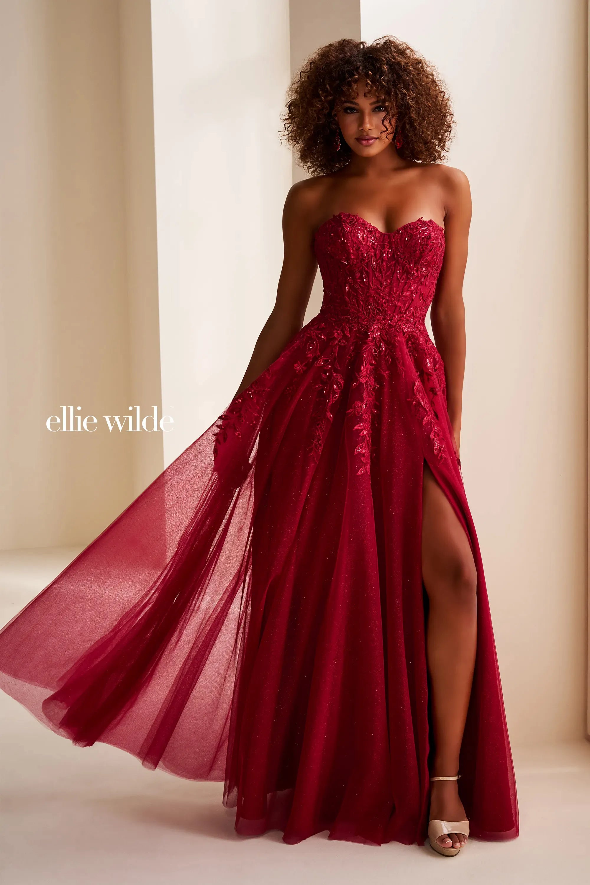 Prom Dresses Glitter Long Formal Beaded A Line Sequin Prom Dress Wine