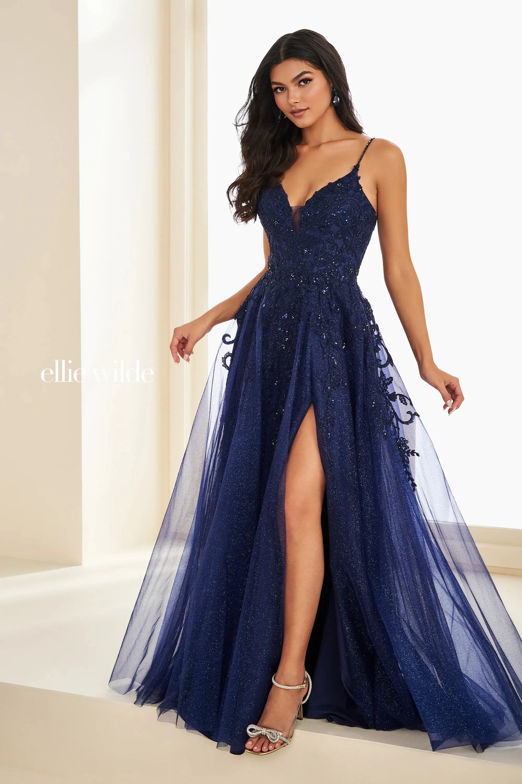 Ellie Wilde 37214 Sequin Long Formal A Line Prom Dress The Dress Outlet Ellie Wilde 37214 Sequin Long Formal A Line Prom Dress The Dress Outlet